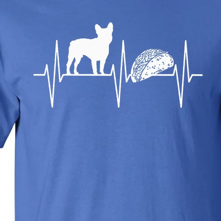 French Bulldog Taco Lover Heartbeat Bulldog Lover Tall T-Shirt