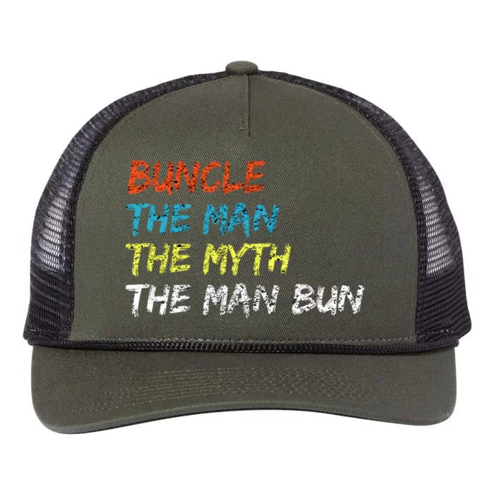 Funny Buncle The Bun The Myth The Legend Gift Retro Rope Trucker Hat Cap