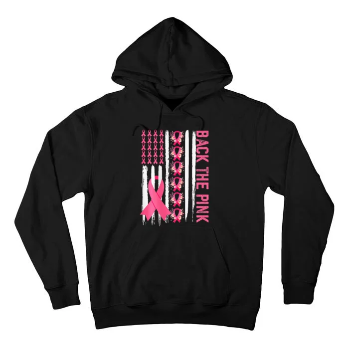 Flag Back The Pink Breast Cancer Awareness Tall Hoodie