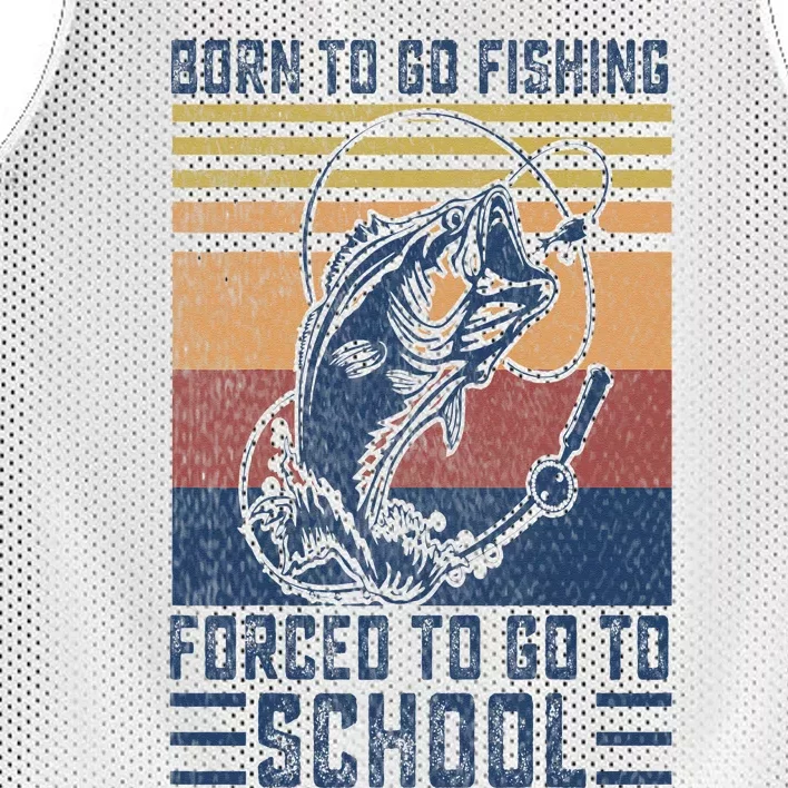 Funny Born To Go Fishing Bass Fish Fisherman Mesh Reversible Basketball Jersey Tank