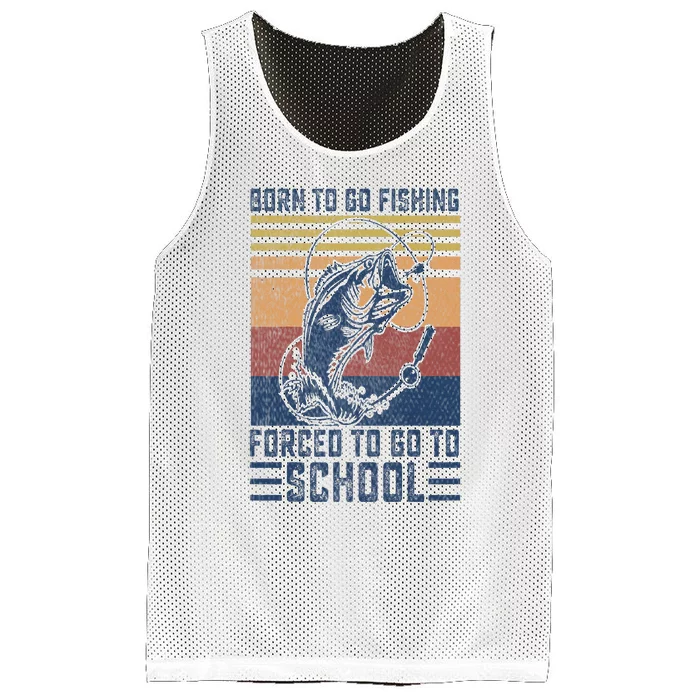 Funny Born To Go Fishing Bass Fish Fisherman Mesh Reversible Basketball Jersey Tank