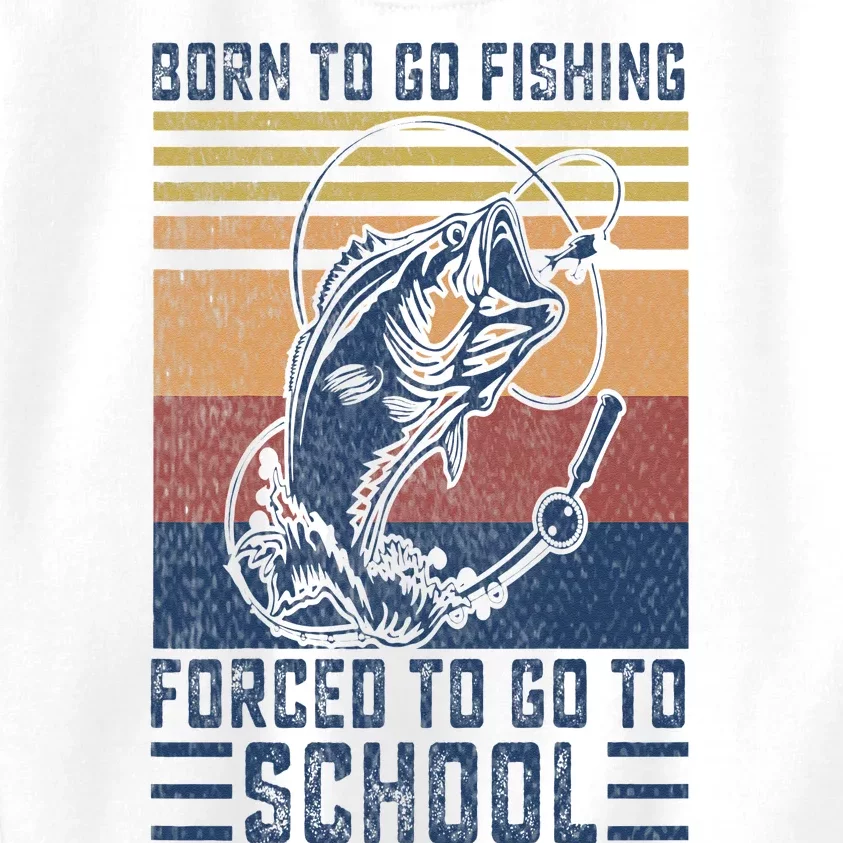 Funny Born To Go Fishing Bass Fish Fisherman Kids Sweatshirt