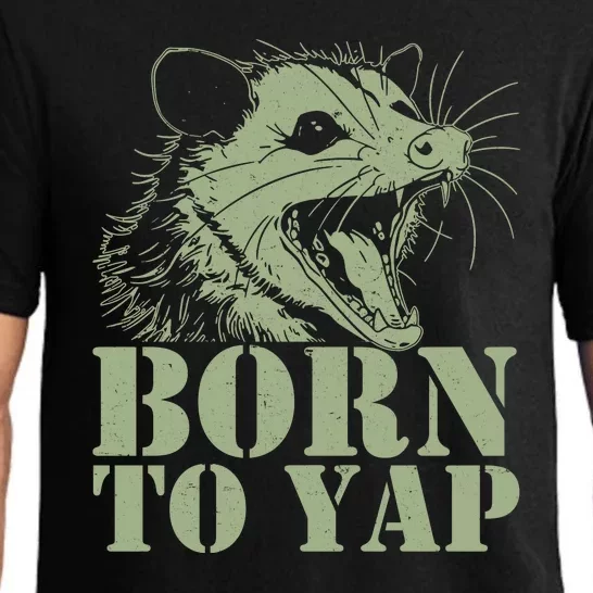 Funny Born To Yap Opossum Pajama Set