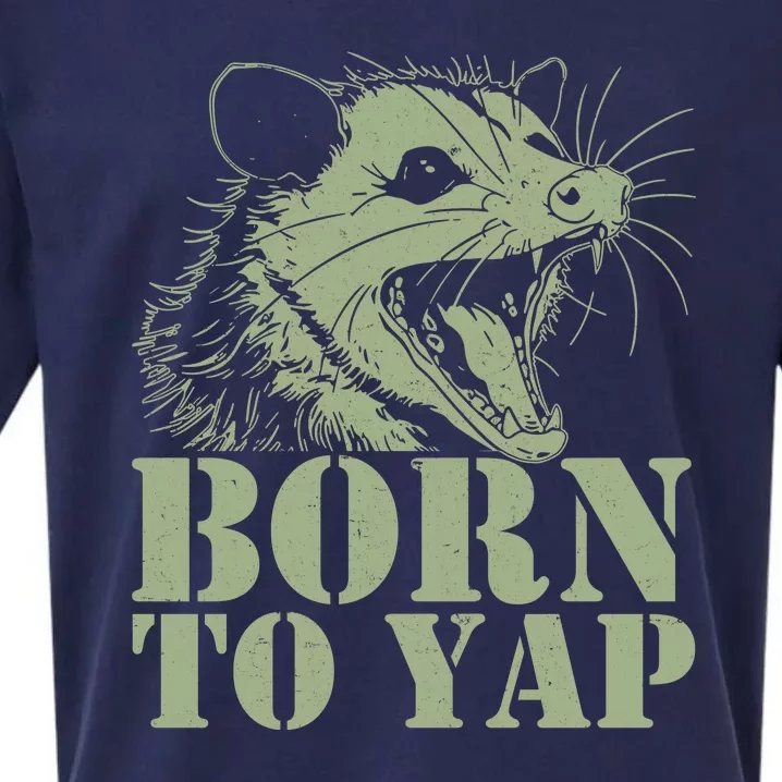 Funny Born To Yap Opossum Sueded Cloud Jersey T-Shirt