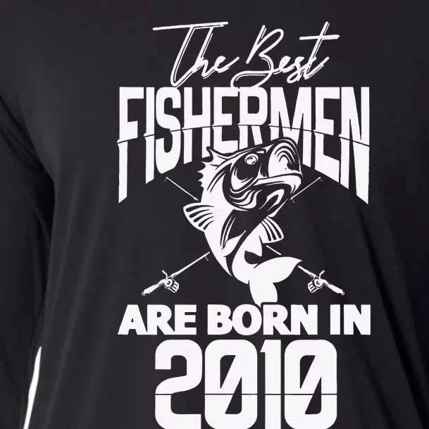 Fishing Birthday The Best Fishermen Are Born In 2010 Cooling Performance Long Sleeve Crew