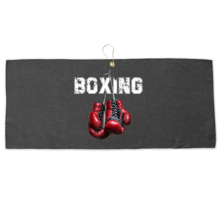 Funny Boxing TShirt I Love Boxing Tshirt Large Microfiber Waffle Golf Towel