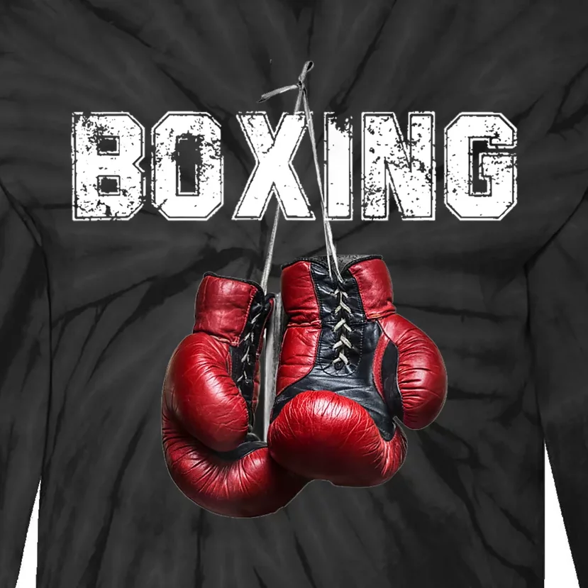 Funny Boxing TShirt I Love Boxing Tshirt Tie-Dye Long Sleeve Shirt