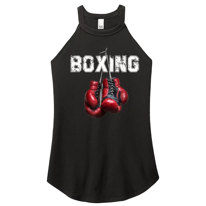 Funny Boxing TShirt I Love Boxing Tshirt Women’s Perfect Tri Rocker Tank