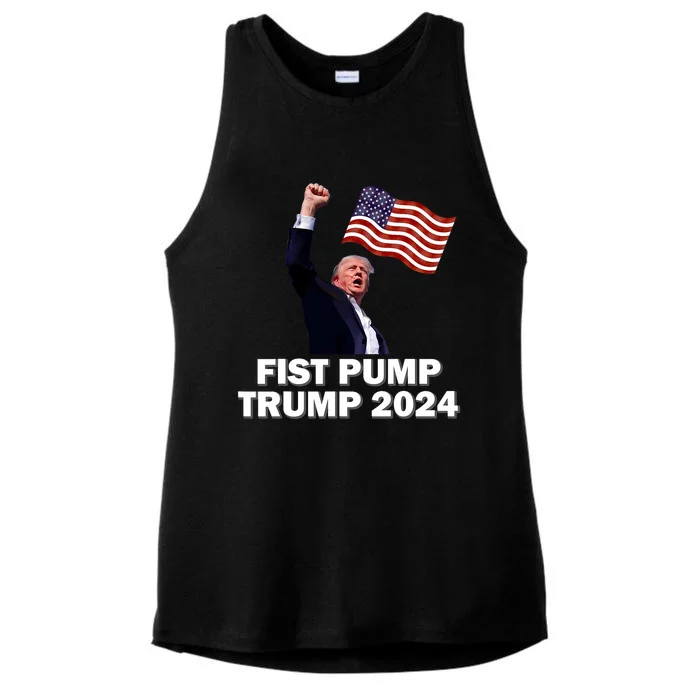 Fist Bump Trump 2024 Ladies Tri-Blend Wicking Tank