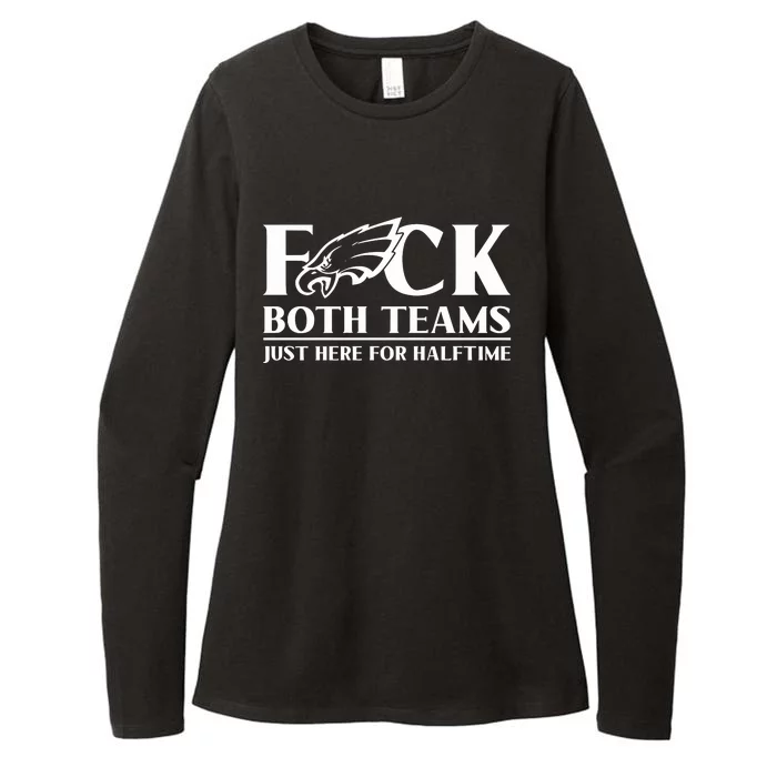 ‪Fuck Both Teams Just Here For Halftime‬ Womens CVC Long Sleeve Shirt