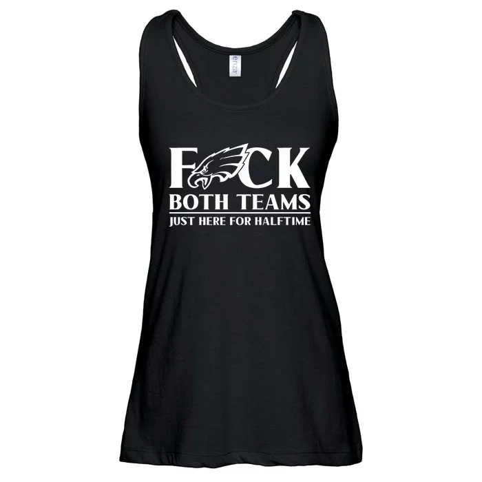 ‪Fuck Both Teams Just Here For Halftime‬ Ladies Essential Flowy Tank