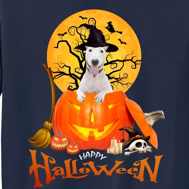 Funny Bull Terrier Dog Spooky Halloween Tall Sweatshirt