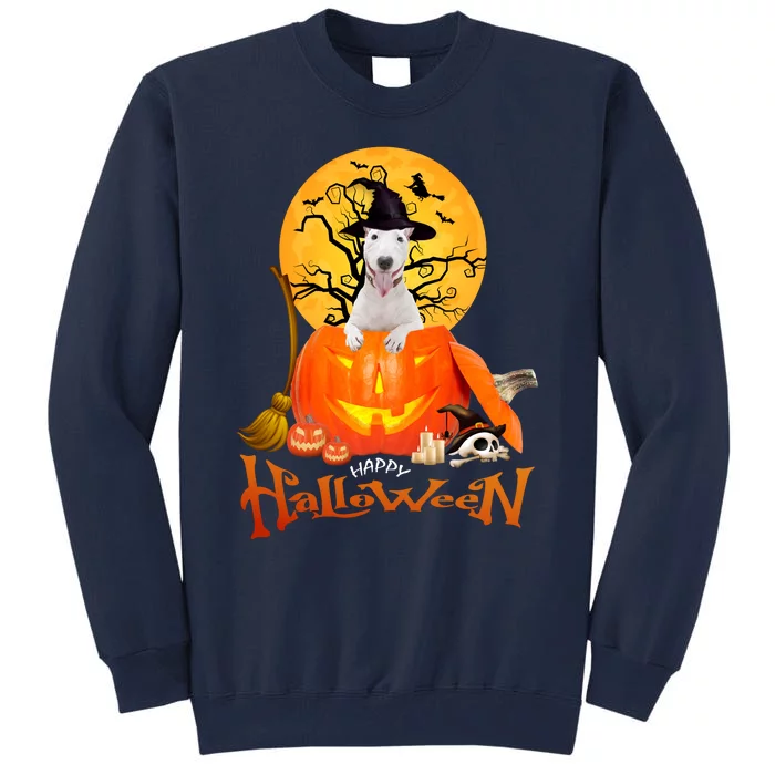 Funny Bull Terrier Dog Spooky Halloween Tall Sweatshirt