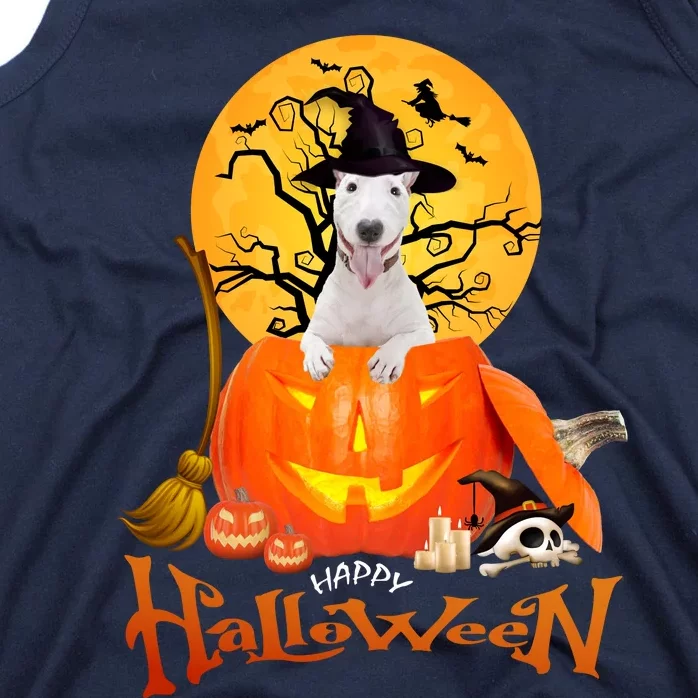 Funny Bull Terrier Dog Spooky Halloween Tank Top