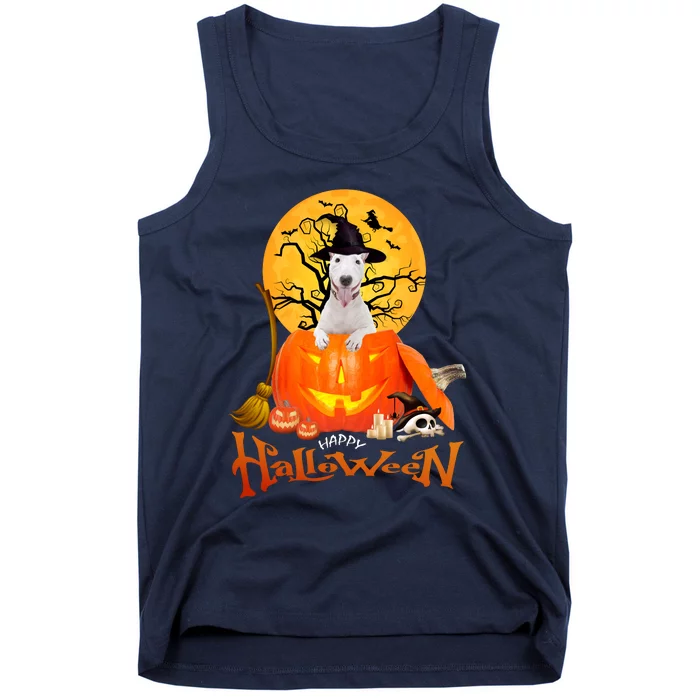 Funny Bull Terrier Dog Spooky Halloween Tank Top