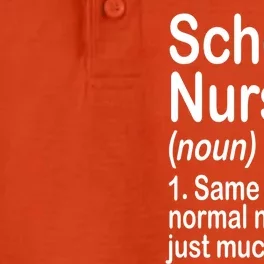 Funny Back To School First Day Nurse School Nurse Definition Gift Dry Zone Grid Performance Polo