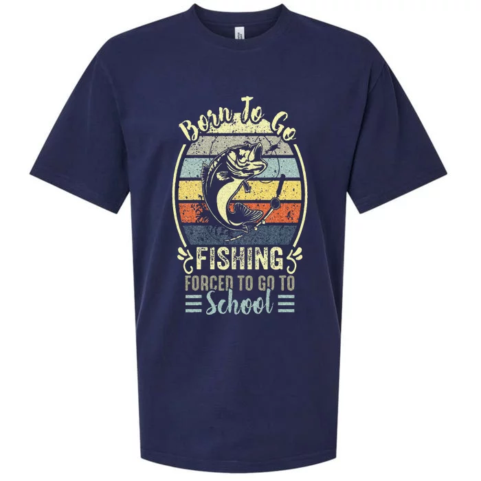 Funny Born To Go Fishing Bass Fish Fisherman Sueded Cloud Jersey T-Shirt