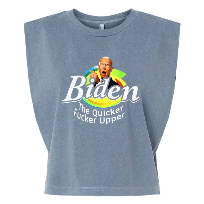 Funny Biden The Quicker FEr Upper Garment-Dyed Women's Muscle Tee