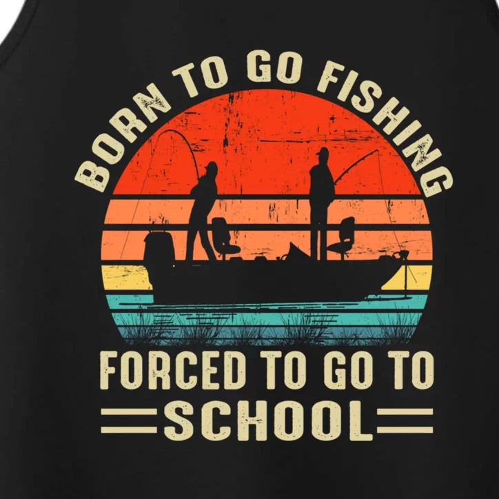 Funny Born To Go Fishing Bass Fish Fisher Gift Performance Tank