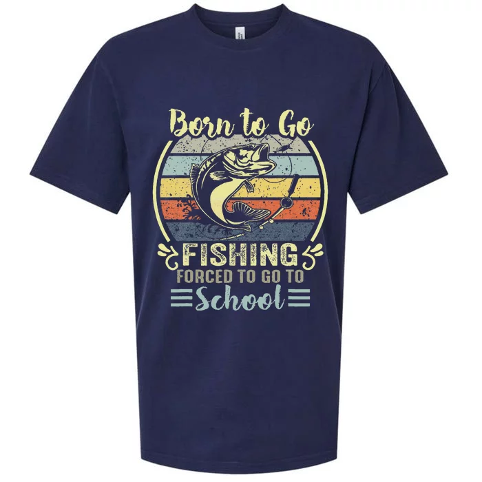 Funny Born To Go Fishing Bass Fish Fisherman Sueded Cloud Jersey T-Shirt