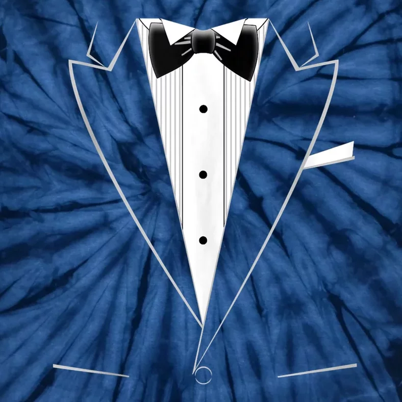 Funny Black Tuxedo And White Tie-Dye T-Shirt