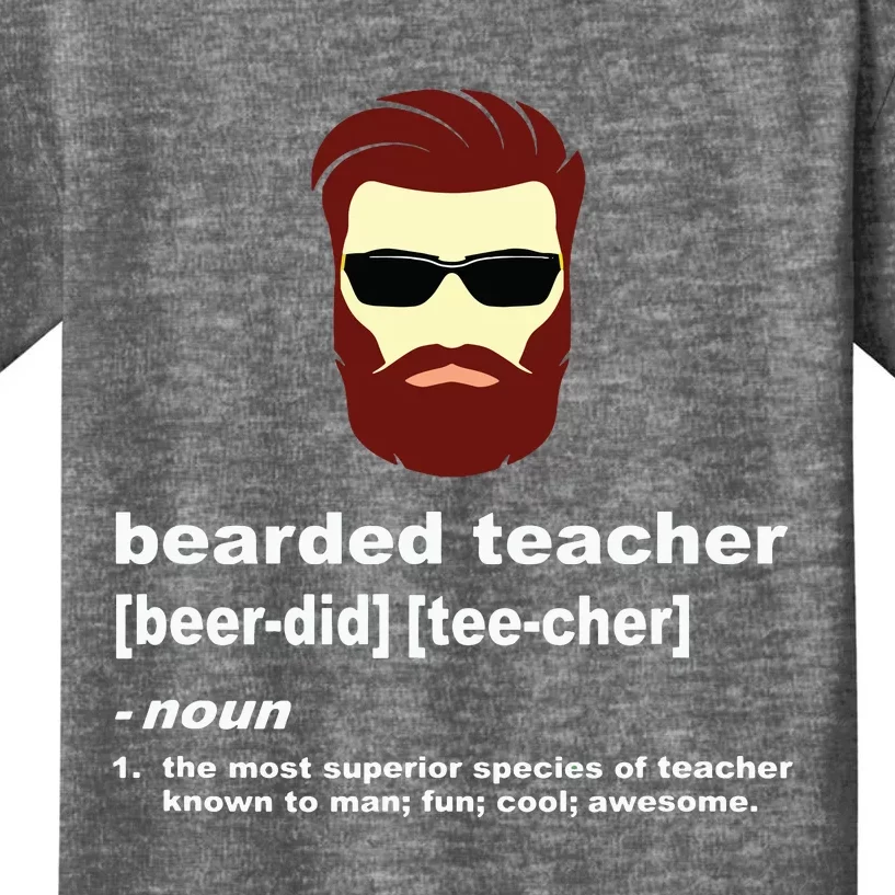 Funny Beard Teacher Teacher Appreciation Gift For Kids T-Shirt