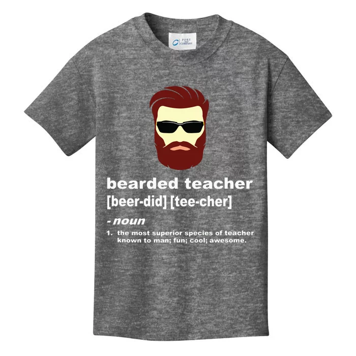 Funny Beard Teacher Teacher Appreciation Gift For Kids T-Shirt