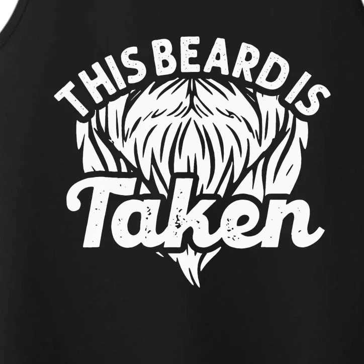 Funny Beard This Beard Is Taken For Bearded Hipster Performance Tank