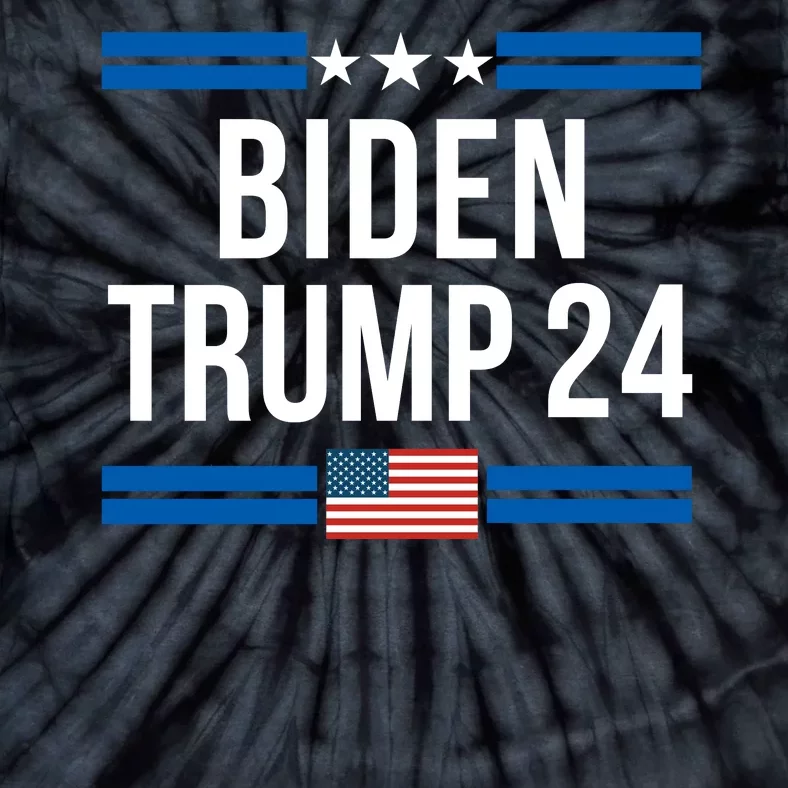 Funny Biden Trump Ticket 2024 President Biden And Vice President Trump Tie-Dye T-Shirt