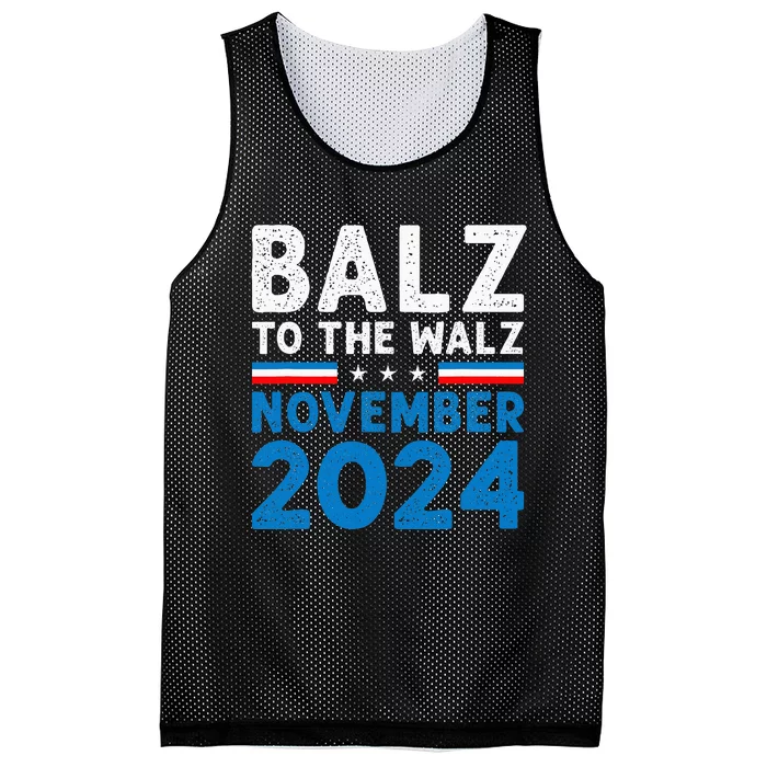 Funny Balz To The Walz Kamala Harris Tim Walz 2024 Mesh Reversible Basketball Jersey Tank