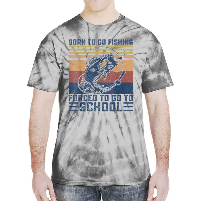 Funny Born To Go Fishing Bass Fish Fisherman Boys Kids Tie-Dye T-Shirt