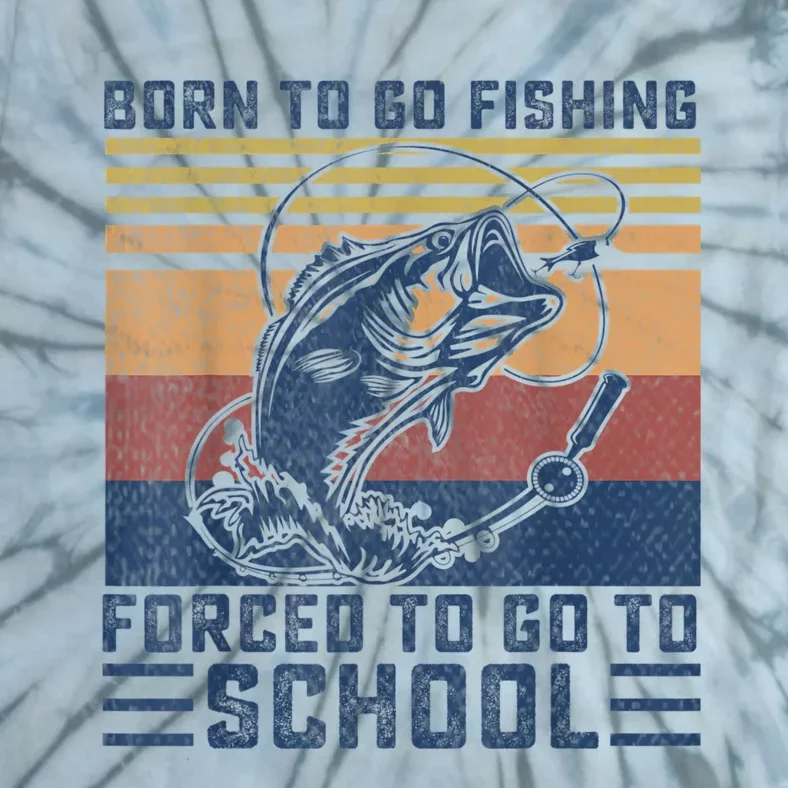 Funny Born To Go Fishing Bass Fish Fisherman Boys Kids Tie-Dye T-Shirt