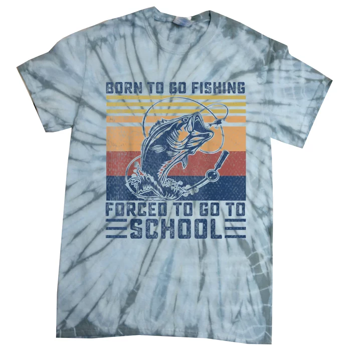 Funny Born To Go Fishing Bass Fish Fisherman Boys Kids Tie-Dye T-Shirt