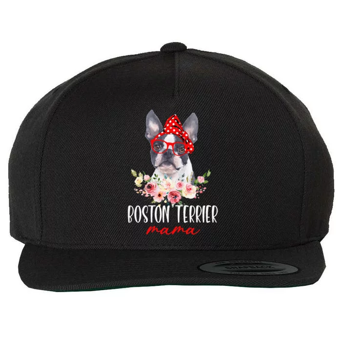 Funny Boston Terrier Mom Dog Lovers Mothers Day Gifts Wool Snapback Cap