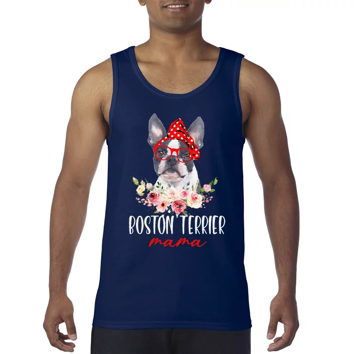 Funny Boston Terrier Mom Dog Lovers Mothers Day Gifts Tank Top