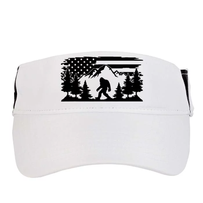 Funny Bigfoot USA Flag Sasquatch Women Gift Adult Drive Performance Visor