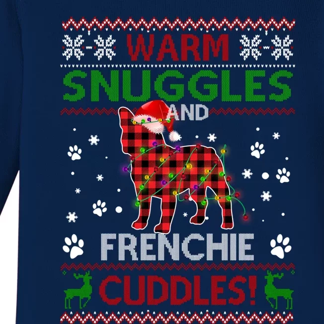 French Bulldog Ugly Christmas Sweater Xmas Pajama Dog Lover Gift Baby Long Sleeve Bodysuit