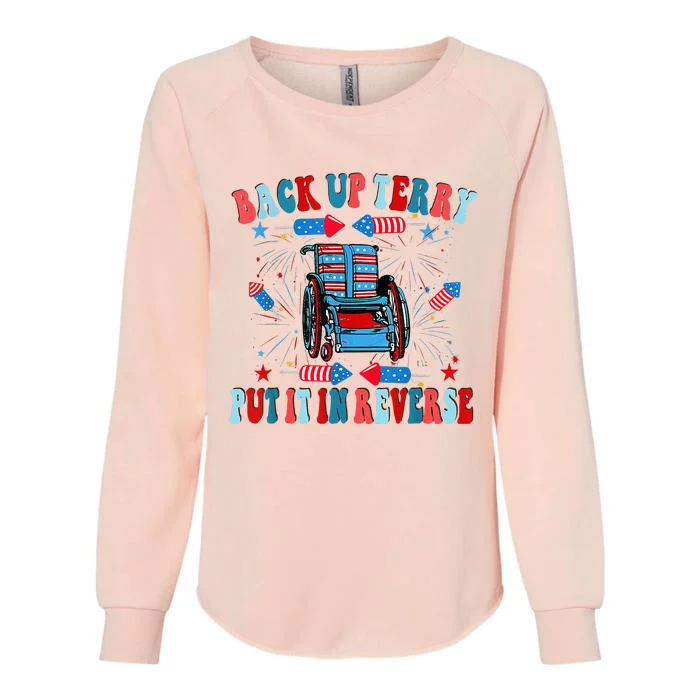 Funny Back Up Terry Put It In Reverse Firework 4th Of July Womens California Wash Sweatshirt