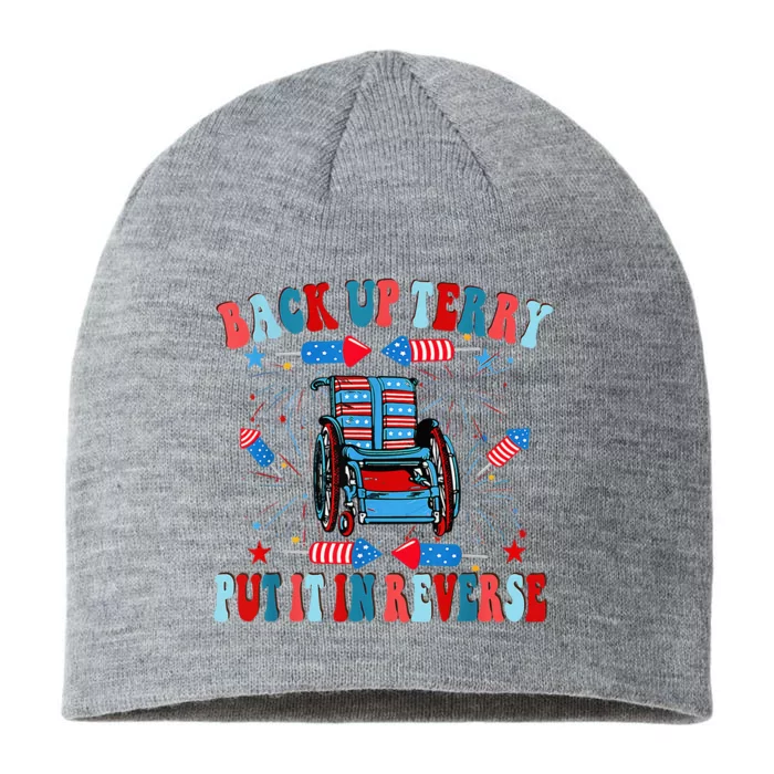 Funny Back Up Terry Put It In Reverse Firework 4th Of July 8 1/2in Sustainable Knit Beanie