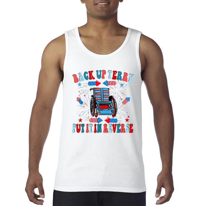 Funny Back Up Terry Put It In Reverse Firework 4th Of July Tank Top