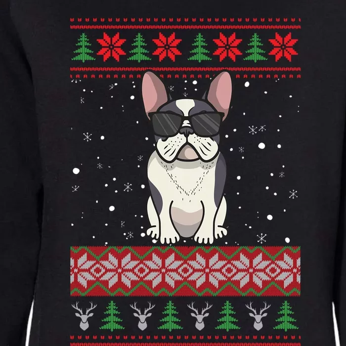 French Bulldog Ugly Christmas Sweater Cool Gift Womens California Wash Sweatshirt