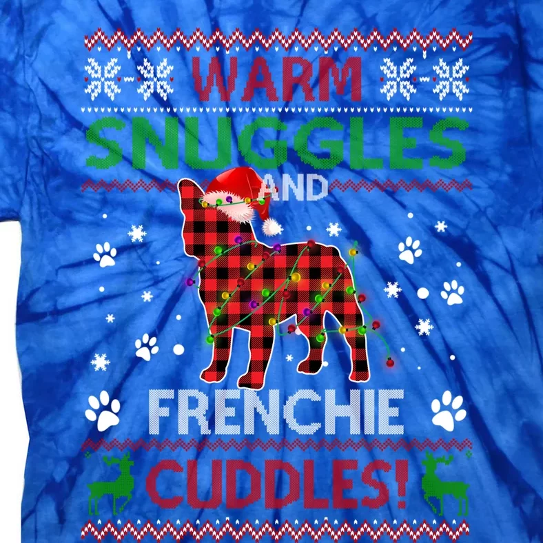 French Bulldog Ugly Christmas Sweater Xmas Pajama Dog Lover Gift Tie-Dye T-Shirt