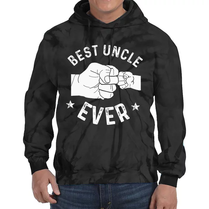 Funny Best Uncle Ever Fist Bump Tie Dye Hoodie