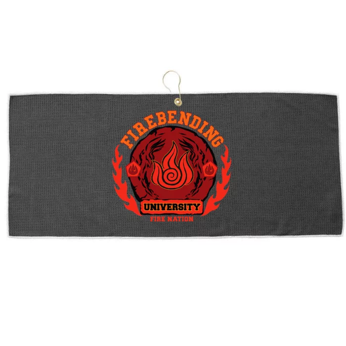 Fire Bending University Logo Fire Nation Large Microfiber Waffle Golf Towel