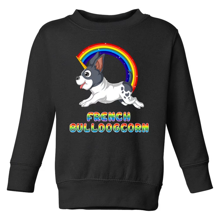 French Bulldog Unicorn Toddler Sweatshirt