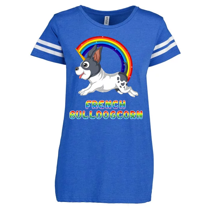 French Bulldog Unicorn Enza Ladies Jersey Football T-Shirt