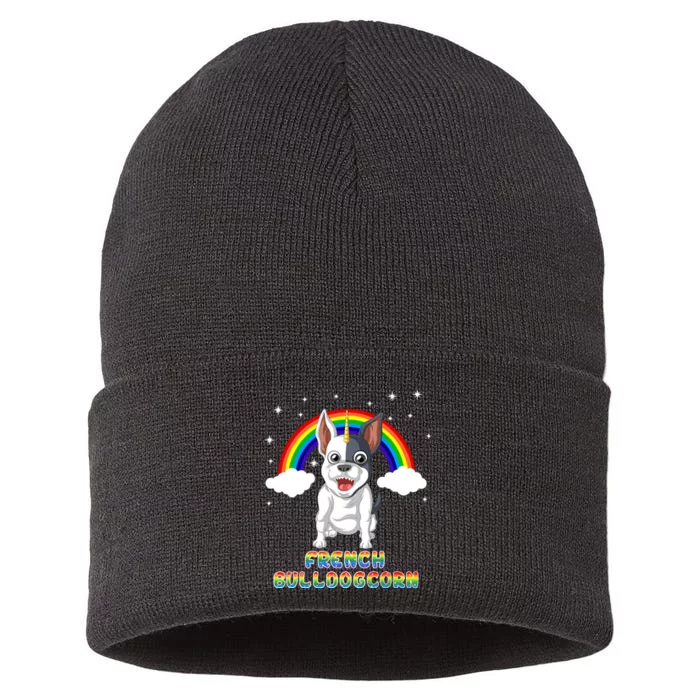 French Bulldog Unicorn Sustainable Knit Beanie