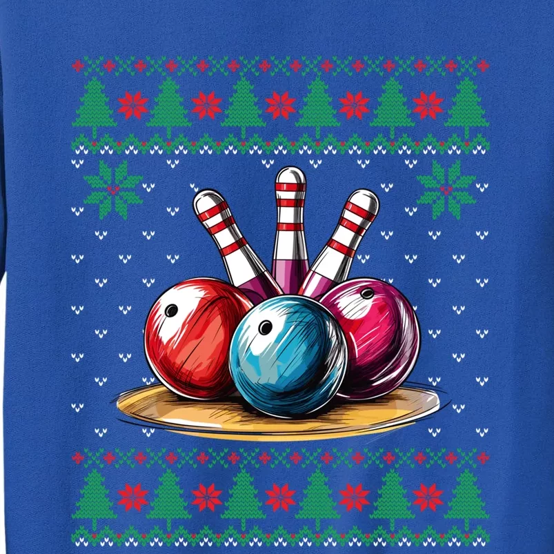 Funny Bowling Ugly Christmas Sweater Sport Bowls Xmas Family Cute Gift Tall Sweatshirt