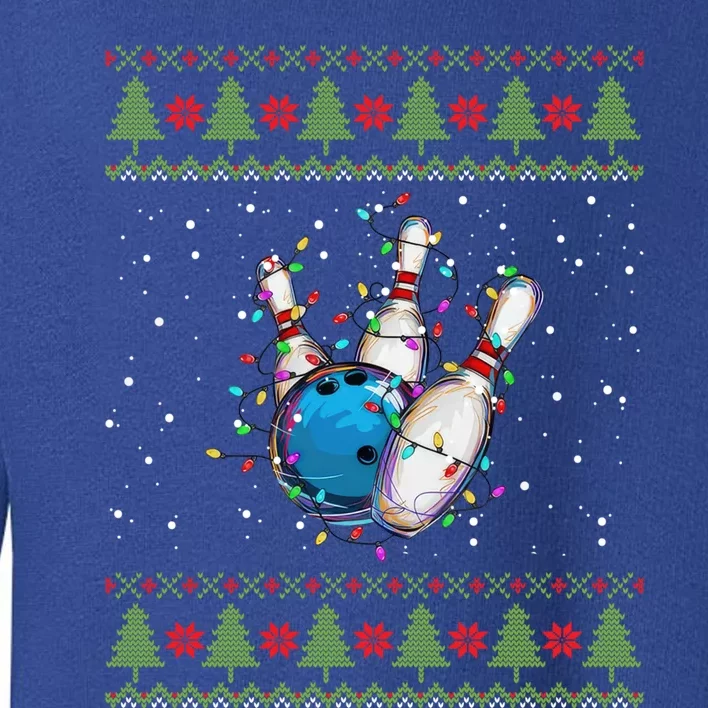 Funny Bowling Ugly Christmas Sweater Sport Bowls Xmas Gift Toddler Sweatshirt