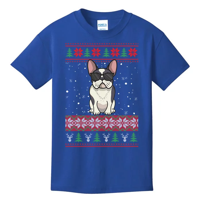 French Bulldog Ugly Christmas Sweater Gift Kids T-Shirt